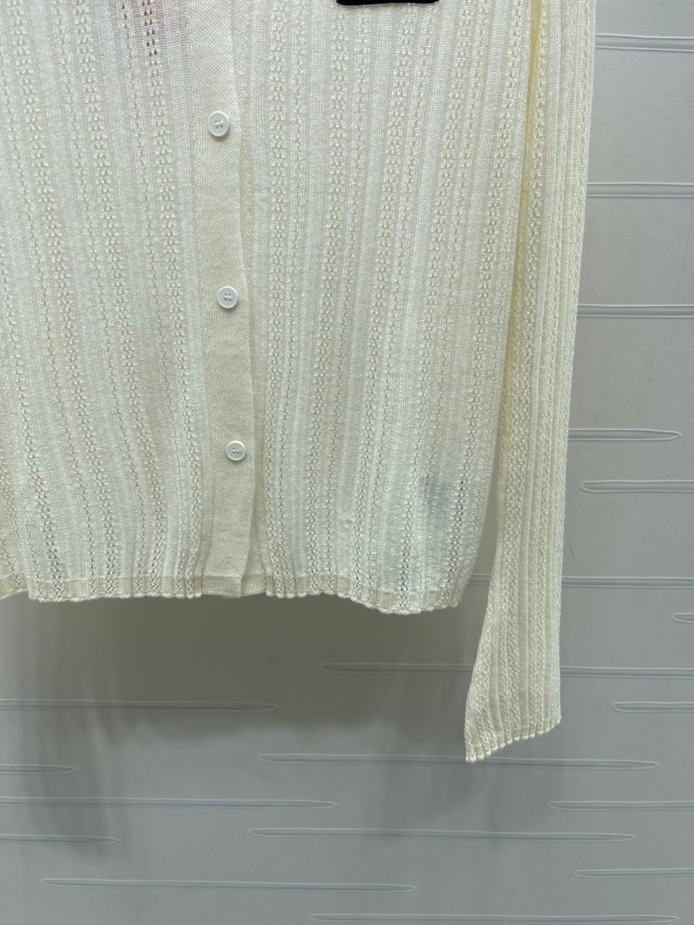 Miu Miu Cream Lace Cami & Knit Cardigan Two Piece Set - Picture 3 of 8